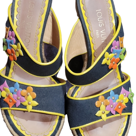Louis Vuitton Multicolor Flower Wedge sandals EU 35 - Picture 15 of 15